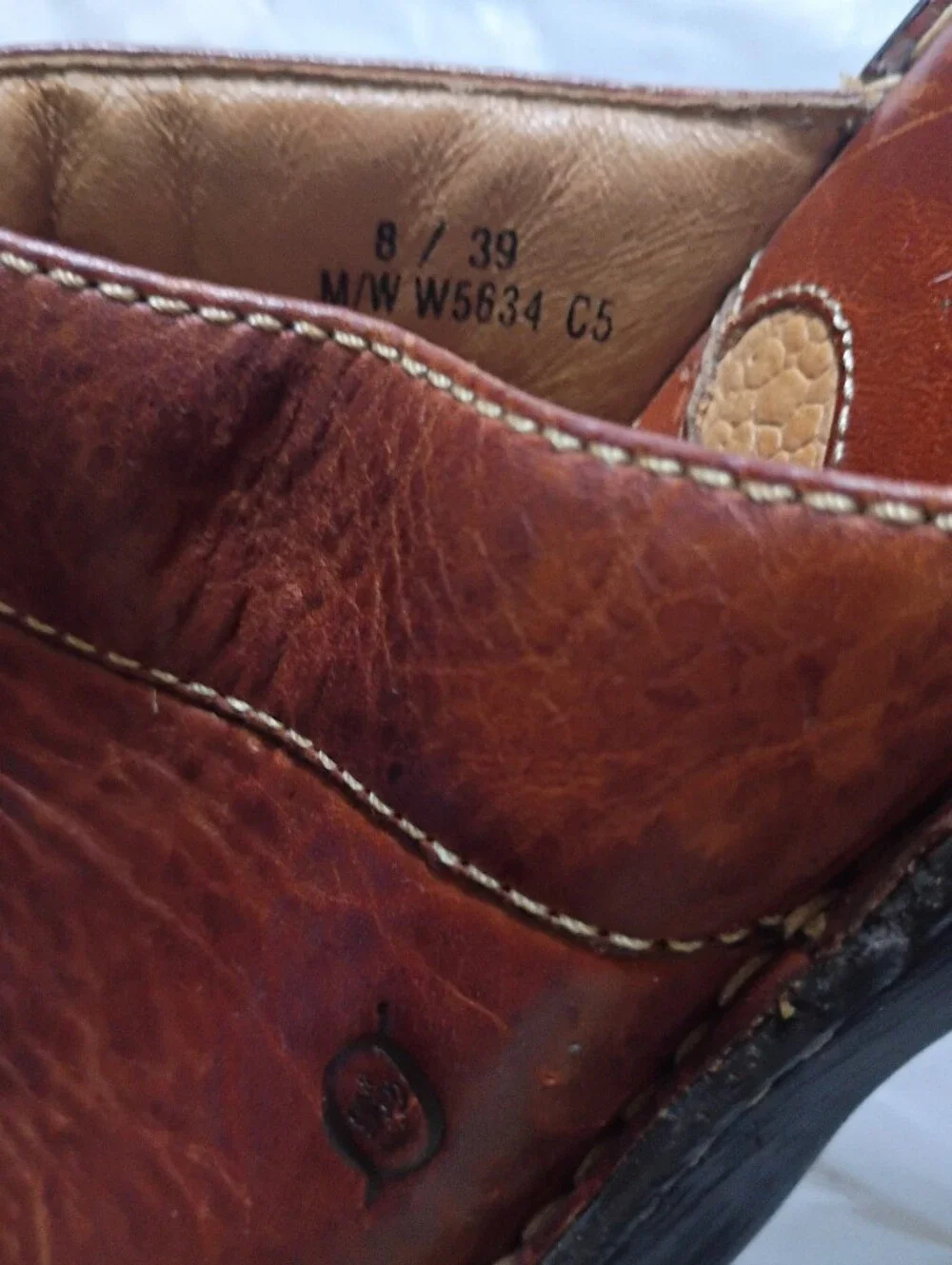 Born Chestnut Brown Leather Slip-On Clogs